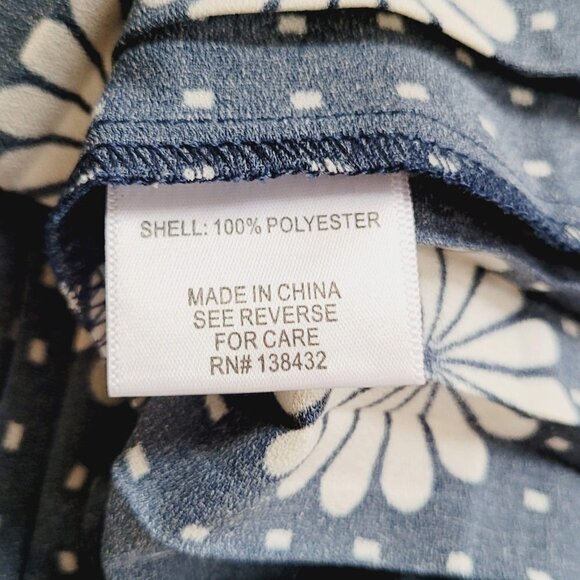 NWT Modcloth White Daisy Floral Polka Dot Blue Pleated Pull On Midi Skirt Sz. M - Picture 5 of 6